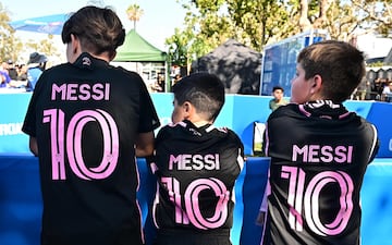 Messimania | Young fans wear Messi jerseys ahead of Inter Miami CF vs Los Angeles FC.